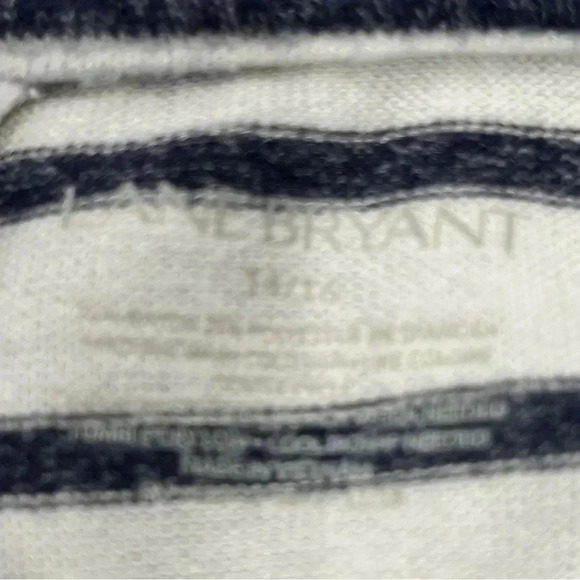 Lane Bryant mixed stripes sweater with reversed pattern striped ❤️ - Picture 2 of 7